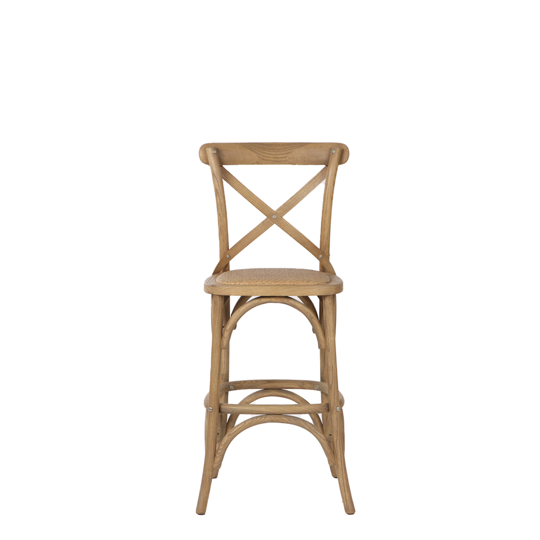 Oak Crossback Counter Stool Natural image 4